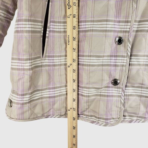 Coach Est. 1941 Purple Quilted Snap-Front Jacket With Collar & Pockets Womens M - Picture 5 of 10